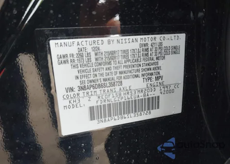 2025 Nissan Kicks Sr Intelligent Awd из США, поврежденный, VIN 3N8AP6DB6SL358728